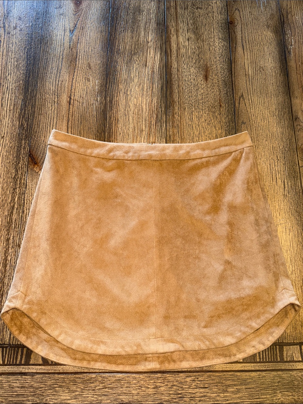 BB Dakota Annette Camel Faux Suede Mini Skirt